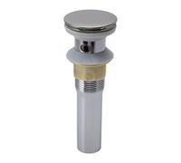 Sink Drain Stopper | Press Pop Up Clog - Blocking Design | 304 Stainless Steel Basin Drain with Strainer Basket for Bathroom/Kitchen Sinks | Leak Proof, Easy Install (With Hole)