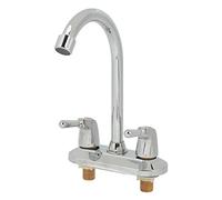 Sink Faucet 2 Handle, Hot Cold Water 360° Rotatable Soft Discharge for Kitchen Sink Use Commercial Spaces Utility Areas in Bathroom Kitchen
