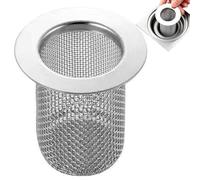 Sink Filter Strainer - 3.15inch Drain Hair Catcher | Stainless Steel Sinks Strainer Basket - Anti Clog Sinks Strainers Designed to Trap Hair Food and Debris for Kitchen Sink Bathroom Basin Shower