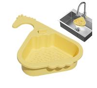 Sink Food Strainer, Drain Catcher Container, Garbage Disposal Catcher, Salad Rinse Canister, Multi-Use Kitchen Basket for Fruit, Rice, Pasta, 11.02x8.27x3.15 inches, Green, Yellow