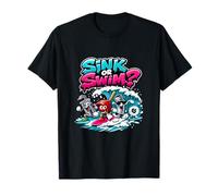 Sink or Swim Plumber Pun Surf Tools Graphic Maglietta