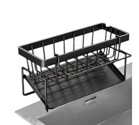 Sink Organizer, Kitchen Rack, 9.06x3.54x4.33 Inches, Stainless Shelf, Double Layer Stand, Compact Space Saving Storage Solution Brushes, Soap, Sponges for Home, Sink Area, Countertop, Apartment, Dorm