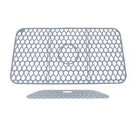 Sink Protectors Kitchen Sinks, Dish Draining Protector Mat, Silicone Drying Pad, Heat-Resistant non Slip Design, Compact Ideal for Plates, Bowls, Pans, Utensils, Vegetables and Fruits