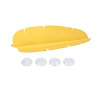 Sink Splash Guard | Banana Leaf Design Stops Water Splashing | Reusable Kitchen Splash Guard for Dishes/Vegetables/Hand Washing | Flexible Silicone with Suction Cups (Yellow)