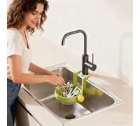 Sink Strainer Basket For Food - Kitchen Sink Food Catcher, Automatic Dumping Leftover Filter For Home Cooks Busy Parents Apartment Meal Preppers Homeowners Hotel Restaurant Balcony Dormitory