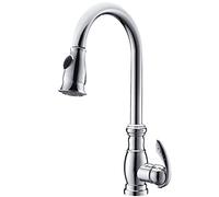 Sink Taps Pull Down Kitchen Faucet 360° Rotation Flexible Kitchen Sink Faucet with Pull Out 2-Mode Sprayer Brass Deck Mounted Kitchen Hot and Cold Mixer Tap, Single Handle,Orb (Color : Brush