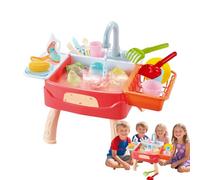 Sink Toy, Toddler Pretend Play Sink, 17.91x14.17 Inches, Automatic Water Cycle, Role-Playing Kitchen for Preschool Learning, Homeschool Activities, Family, Daycare, Educational Fun