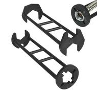 Sink Wrench Tool - Heavy Duty Professional Set | Faucet Installation Removal Equipment Plumbing Technicians, Extended Reach Basin Fastening Instrument for Home Bathroom Kitchen Toilet Pipe Tight Space