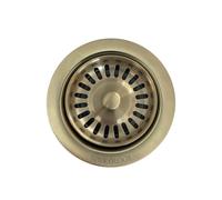 SinkSense 35 Disposal Flange Drain with Stopper Satin Gold