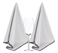 SINLAND Panni in microfibra per lucidare il vetro, di grandi dimensioni, spessi e senza pelucchi, per bicchieri da vino, calici, piatti, elettrodomestici in acciaio inox, 50 x 63 cm, confezione da 2