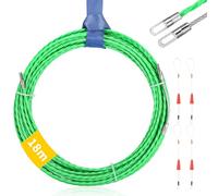 SinLaw Sonda Passacavi, 18 m Sonda Passacavi Professionale,Sonda Elettricista 4.5 mm,Sonda Tiracavi Cavo con 4 Molla di Guida,Molla Elettricista, Estrattore Cavi Per Cavi Elettricista (Verde)