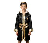 Sinleey Bambini Uniforme Boxe Completo Box Bimbo Vestaglia Costume Festa | Lunghezza Lunga,Materiale Leggero,Stile Apertura Anteriore,Pugilato,Kick Boxing,Halloween,Cosplay,Cross Training,Thai