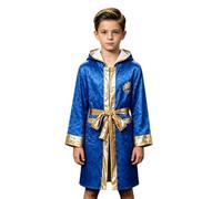 Sinleey Bambini Uniforme Boxe Completo Box Bimbo Vestaglia Costume Festa | Lunghezza Lunga,Materiale Leggero,Stile Apertura Anteriore,Pugilato,Kick Boxing,Halloween,Cosplay,Cross Training,Thai