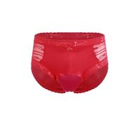 Sinleey Sissy Crossdresser Slip Blumenspitze Gaff Panty Brief Camel Toe Spitzenslips Transgender Intimo Shaping Culotte Rosso 3XL