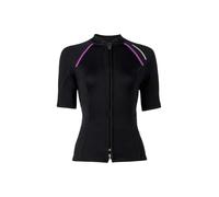 Sinleey Top in Neoprene da Donna Mm Maniche Corte con Zip Frontale per Riscaldamento Immersioni Nuoto Canoa Surf Nero L