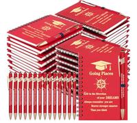 Sinload 48 pezzi 2026 Regali di laurea Bulk per studenti Motivazionale Inspirational Graduazione Notebook e penne Go in the Direction of Your Dreams Class of 2026 Grad Gifts (rosso vino, classico)