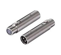 SinLoon Accoppiatore XLR maschio a femmina XLR 3 pin maschio a XLR 5 pin femmina cavo adattatore Gender Changer accoppiatore-2 pezzi (5 Female to 3 Male)