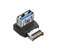 SinLoon Adattatore per intestazione del pannello frontale USB 3.1, 10 Gbps, da tipo E a USB 3.1, adattatore da tipo E maschio a USB A femmina, convertitore connettore anteriore (PH741B)