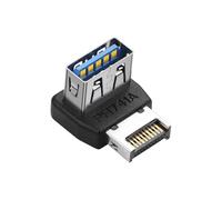 SinLoon Adattatore per intestazione del pannello frontale USB 3.1, 10 Gbps, da tipo E a USB 3.1, adattatore da tipo E maschio a USB A femmina, convertitore connettore anteriore (PH741A)