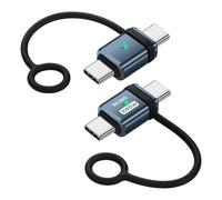 SinLoon Adattatore USB 4 di tipo C da 240 W, 2 pezzi da 80 Gbps, trasmissione ad alta velocità, display 8 K a 60 Hz, supporta ricarica PD da 240 W, cordino anti-perdita, compatibile Thunderbolt 4/3