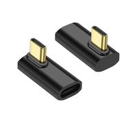 SinLoon Adattatore USB C ad angolo di 90 gradi da 240 W 40 Gbps Tipo C Adattatore connettore maschio-femmina, Supporta audio e video 8K Ricarica 240 W/50 V, Adatto per tablet, laptop (C-L)