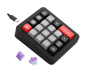 SinLoon Blocco numerico meccanico - 19 tasti macro, switch completamente sostituibili a caldo, 12 modalità RGB, struttura GASKET e alloggiamento in alluminio, rollover N-Key e cavo rimovibile da 1,8 m