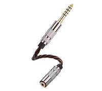 SinLoon Cavo adattatore audio bilanciato da 4,4 mm a 2,5 mm, cavo intrecciato OFC dorato, convertitore bilanciato maschio a femmina bilanciato per amplificatore cuffie HiFi DAP (bronzo)