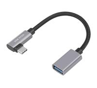 SinLoon Cavo adattatore da USB C a USB 3.0, 5 Gbps, da USB C maschio a USB A femmina, con guscio in alluminio, cavo corto di tipo C intrecciato in nylon con OTG, compatibile con la maggior parte dei