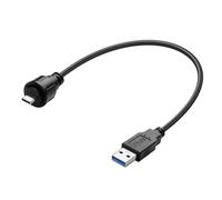 SinLoon Cavo da USB 3.0 a USB C maschio a USB A 3.0 maschio adattatore di ricarica con trasmissione bidirezionale con filettatura fissa, 30 cm