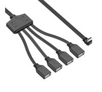 SinLoon Cavo splitter USB C a 4 USB-A, cavo di prolunga USB 2.0 con ricarica multipla e sincronizzazione dati, supporto OTG, trasmissione 480 Mbps 1 m (L)
