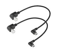 SinLoon Confezione da 2 cavi per stampante USB-C ad angolo retto da USB B a tipo C, da 11,8 pollici USB B a spina USB-C per stampante, controller MIDI, scanner (D+D)