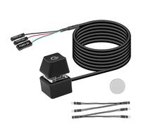 SinLoon Desktop Switch Interruttore di alimentazione per computer desktop Avvio remoto esterno Scheda madre del computer Interruttore di alimentazione Pulsante Prolunga con luce LED