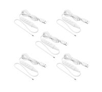 SinLoon USB Maschio con Interruttore On/Off a Estremità Spelate, Cavo di Alimentazione USB 2.0 con Dimmer a 6 Velocità, per Strisce LED Lampada da Tavolo e Altri Dispositivi da 5 V 5 Pezzi (White)