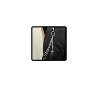 SINLOV Punk Rivet pantaloni Tassel catena farfalla croce multistrato catena Trouser anello anca Hop gotico Jeans catena portportafoglio per donne e uomini (Style 1)