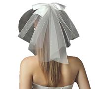 SINLOV Veli Da Sposa 2-Tier Velo Da Sposa Arco Tulle Velo Shouder Lunghezza Corto Velo con Clip Accessori per Capelli per Spose (Avorio)...