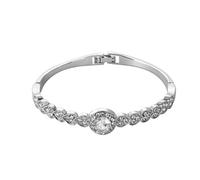 SINLOV Vintage Bracelet Charm Crystal Bangle braccialetti Dainty mano bracciale Jewelry regolabile per le donne (silver)