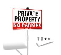 SINMAO Cartello "No Parcheggio" in alluminio 30 x 20 cm (A4), cartello per proprietà privata, per esterni, con fori forati, 1 pezzo