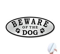 SINMAO Targa in alluminio spazzolato, 18 x 7,6 cm, con scritta "Beware of the Dog", 18 x 7,6 cm, autoadesivo 3M, in metallo antiruggine, resistente ai raggi UV, resistente alle intemperie, durevole,
