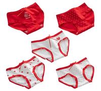 SINMIUANIME Biancheria intima da donna in cotone, a vita media, per cosplay, stampa anime, morbida, traspirante, lingerie giapponese, confezione da 5, My012 rosso, L
