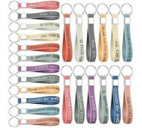 Sinmoe 12 Regali di Apprezzamento per Dipendenti Braccialetti in Silicone con Frasi Ispiratrici Portachiavi Motivazionale Gadget Ringraziamento per Colleghi Insegnante Idee Regalo Invitati(Macarons)