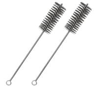 Sinmoe 2 Pezzi di Spazzole per Tubi da Stufa Ø 40 mm Spazzole per Camino Spazzole Spazzacamino Spazzola in Acciaio Inossidabile per Tubo da Stufa, Stufa Camino, Canna Fumaria, Lunghezza Totale 30 cm