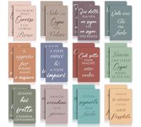 Sinmoe 24 Mini Quaderni Originali Taccuini Tascabili con Frasi Motivazionali Italiano Regalo Laurea Regalo Motivizionale per Studenti Colleghi Ufficio Natale, 12 Stili(Morandi)