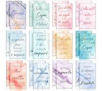 Sinmoe 24 Mini Quaderni Originali Taccuini Tascabili con Frasi Motivazionali Italiano Regalo Laurea Regalo Motivizionale per Studenti Colleghi Ufficio Natale, 12 Stili(Marmo chiaro)