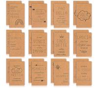 Sinmoe 24 Pezzi Quaderni di Ispirazione Mini Quaderno Mini Taccuini Tascabili Appunti con Frasi Motivazionali Italiano Regalo Laurea per Studenti Alunni Scuola Ufficio Viaggi