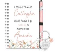 Sinmoe 3 Pezzi Regali di Addio Ringraziamento per Colleghi di Lavoro Include Quaderno, Penna a Sfera e Portachiavi per Natale Compleanno Regalo di Che Cambia per i Colleghi, Dipendenti e Amici