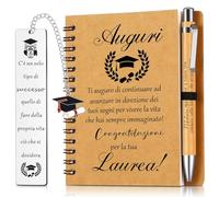 Sinmoe 3 Pezzi Set di Regali di Laurea per Donna Uomo Studenti 1 Segnalibro in Metallo con Ciondolo di Cappello da Scapolo 1 Motivazionali Taccuino Quaderno a Spirale 1 Penna a Sfera per Amici Addio