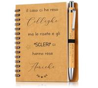 Sinmoe Regali di Ringraziamento per Colleghi Insegnanti Taccuini Tascabili con Penna Quaderni Appunti con Frasi Motivazionali Ispirazione Regali per Donna Amica Laurea Compleanno(Colleghe)