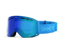 SINNER Olympia-Matte Sky Blue-Double Full Green Mirror Vent-Cat. S3 - Occhiali da sole, unisex, multicolore, taglia unica