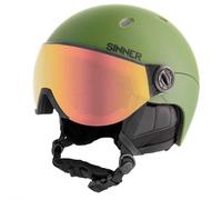 Sinner Titan Visor-Matte Moss Green-Red Mirror Cat.2-L (59-62) Casco, Adulti Unisex, Multicolore (Multicolore)