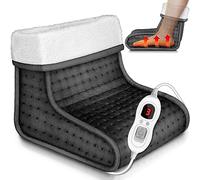 sinnlein Scaldapiedi Anthracite | Riscaldamento Elettrico dei Piedi | 6 Livelli di Temperatura | Pantofole Riscaldante da Piedi | Spegnimento Automatico | Protezione da Surriscaldamento